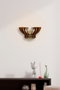 Opviq Lámpara de Pared Crown Sconce Nogal